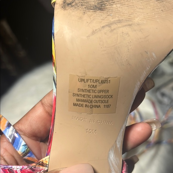 Steve Madden Multicolor Strappy Heels - Picture 2 of 3